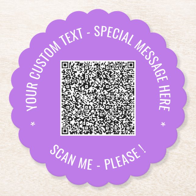 QR-kodsökning och Papper text Underlägg Välj Färg (Framsida)