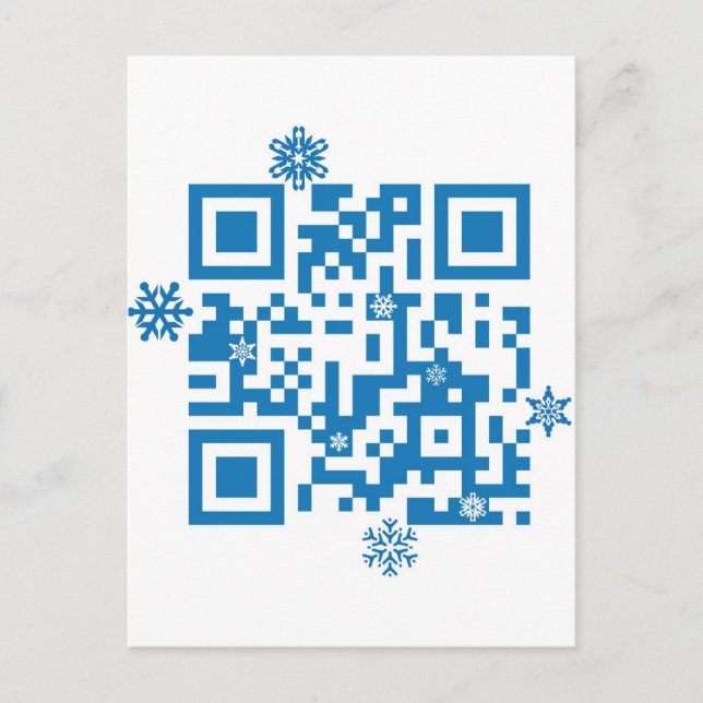 QR-kodsökningar "God jul!" Helg Vykort (Framsida)