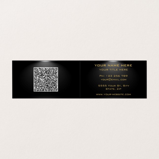 QR-kodsökningsinformation om ditt eget designAffär Visitkort (Utsida ovikt)