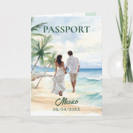QR-kodspass, Mexiko Beach Wedding Destination Inbjudan