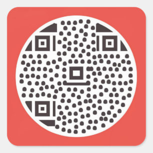 "QR-kodstämplar för handlare: Anslut och Förlovad" Fyrkantigt Klistermärke