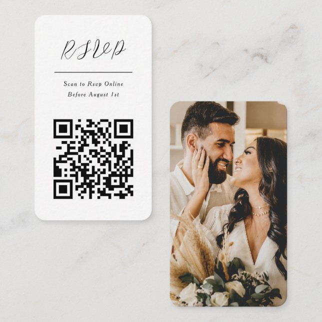 QR-kodsvarskort för foto-Osa-Online Visitkort (Fram/baksida)