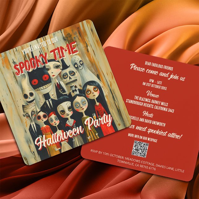 QR-kodsvarstid Halloween-inbjudan Inbjudningar (Skapare uppladdad)