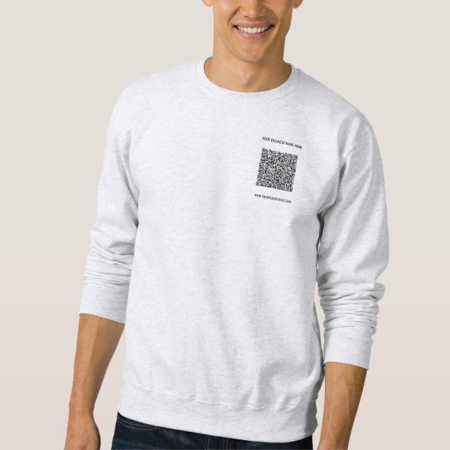QR-kodtextinfo Sweatshirt Company Promotional (Framsida)