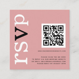 QR-kodtypsgrafi Dusty Ro Bröllop Online OSA Tilläggskort