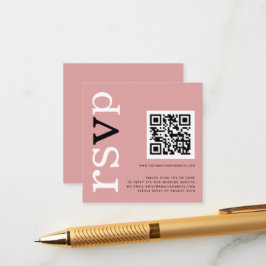 QR-kodtypsgrafi Dusty Ro Bröllop Online OSA Tilläggskort
