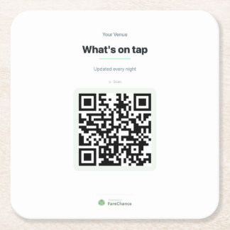 QR-kodunderlägg för restauranger och kaféer Underlägg Papper Kvadrat