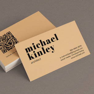 QR-kodvidd för modern minimalistisk professionell Visitkort