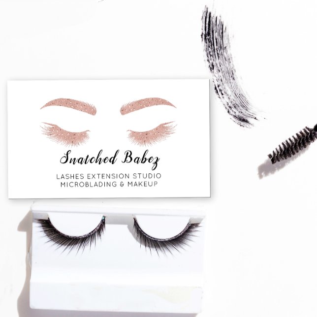 QR-kodvit för Eyelash-tillägg för Microblade Makeu Visitkort (Skapare uppladdad)