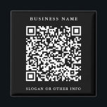 QR-kodwebbplats Länk till svart, enkelt företag Magnet<br><div class="desc">Skapa din egen anpassningsbars affärsmagnet med en QR-kodwebbplatslänk. Om du vill ha en mer avancerad anpassning av den här designen klickar du på BLUE DESIGN VERKTYG.</div>