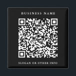 QR-kodwebbplats Länk till svart, enkelt företag Magnet<br><div class="desc">Skapa din egen anpassningsbars affärsmagnet med en QR-kodwebbplatslänk. Om du vill ha en mer avancerad anpassning av den här designen klickar du på BLUE DESIGN VERKTYG.</div>