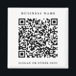 QR-kodwebbplats Länk till svartvitt Magnet<br><div class="desc">Skapa din egen anpassningsbars affärsmagnet med en QR-kodwebbplatslänk. Om du vill ha en mer avancerad anpassning av den här designen klickar du på BLUE DESIGN VERKTYG.</div>