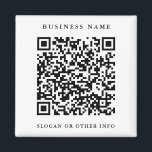 QR-kodwebbplats Länk till svartvitt Magnet<br><div class="desc">Skapa din egen anpassningsbars affärsmagnet med en QR-kodwebbplatslänk. Om du vill ha en mer avancerad anpassning av den här designen klickar du på BLUE DESIGN VERKTYG.</div>