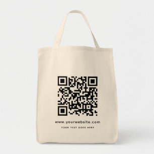QR-kodwebbplatsen Adress överför din Logotyp mall Tygkasse