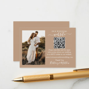 QR-kort för fotostatkuvert på Bröllop webbplats Tilläggskort