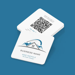QR-Logotyp - affärsanslutning med USA i Gods Fyrkantigt Visitkort