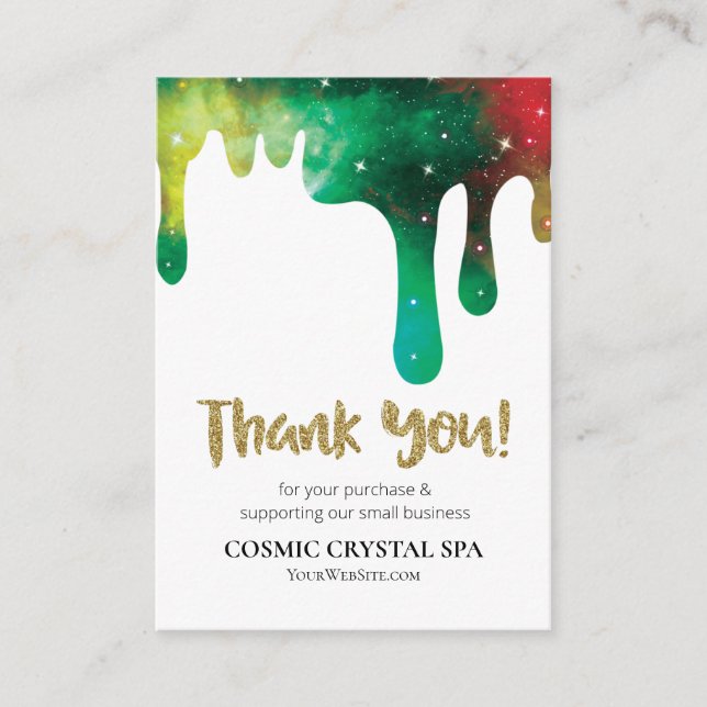 *~* QR LOGOTYP AP8 COSMIC DRIPS. TACK TILLÄGGSKORT (Framsida)