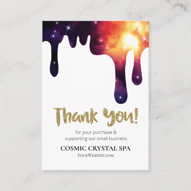 *~* QR . LOGOTYP COSMIC DRIP TACK Review AP8 Tilläggskort (Framsida)