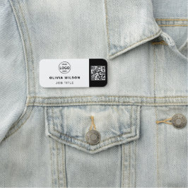 Qr-Logotyp - enkel klassisk Namn bricka Namnbricka