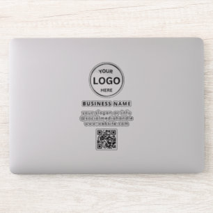 Qr-Logotyp - enkel, minimalistisk bärbar dator Klistermärken