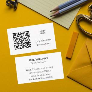 QR-Logotyp - enkel Professionell Modern Visitkort