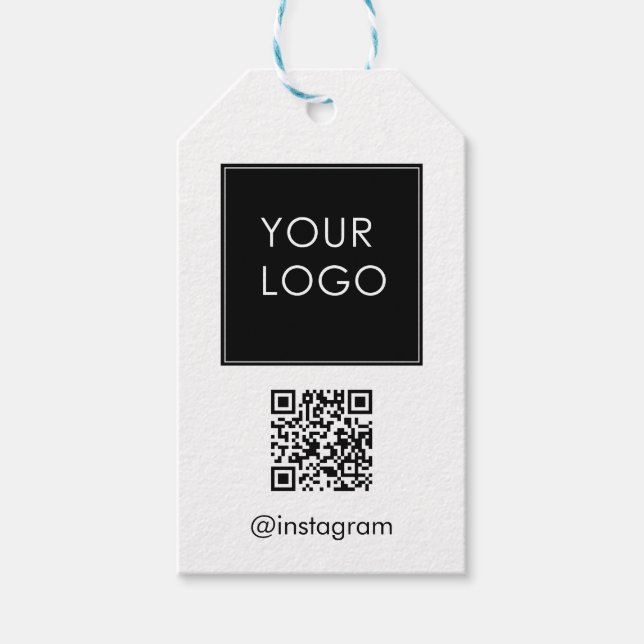 QR-Logotyp för Anpassade Business Company Presentetikett (Framsidan)