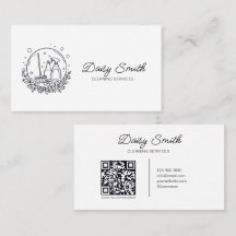 QR-Logotyp för minimalistisk Städning-tjänst