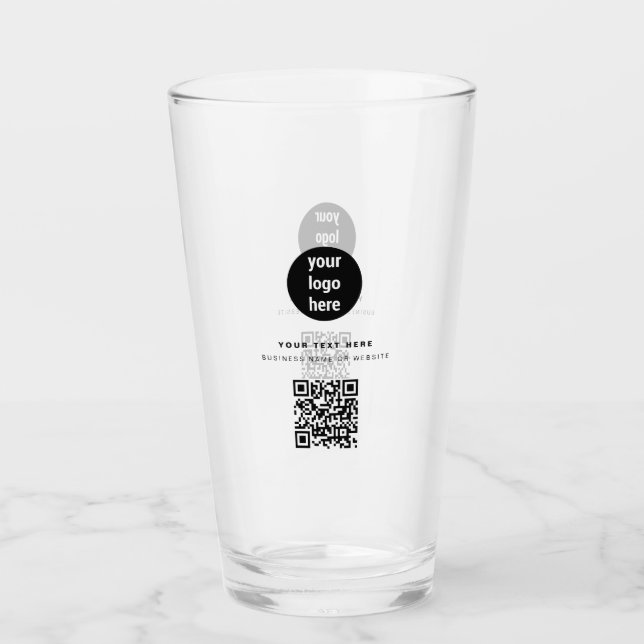 QR-Logotyp - modern minimalistisk Glaskopp (Framsida)