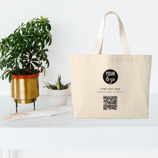 QR-Logotyp - modern minimalistisk Jumbo Tygkasse (Skapare uppladdad)