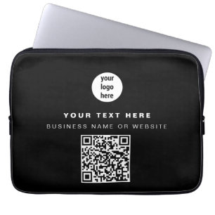 QR-Logotyp - modernt, minimalistiskt företag Laptop Fodral