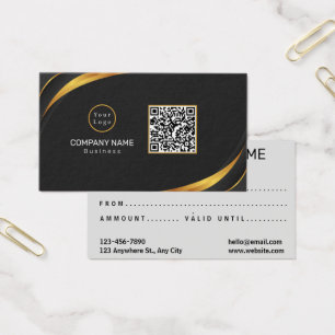 QR-Logotyp - modernt presentkort Visitkort