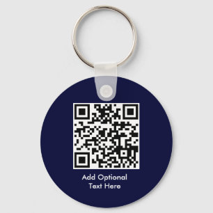 QR-Logotyp - nyckelkedja Blå flotta Nyckelring