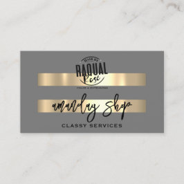 QR Logotyp Online Shop Guld Grått Professionell Visitkort