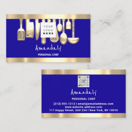 QR Logotyp Personal Chef Cooking Restaurant Food B Visitkort