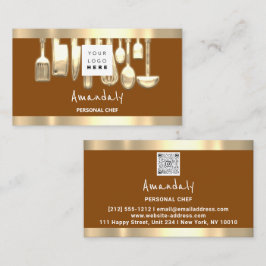 QR Logotyp Personal Chef Cooking Restaurant Food Visitkort