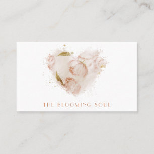 *~* QR Logotyp Photo Blommigt Terracotta AR26 Vint Visitkort