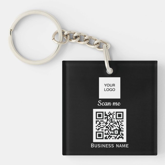 QR-Logotyp - Professionell, Anpassningsbar, svart (Framsidan)