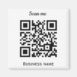 QR-Logotyp - Professionell, Anpassningsbar, svart Magnet