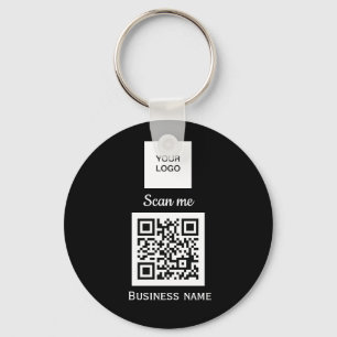 QR-Logotyp - Professionell, Anpassningsbar, svart Nyckelring