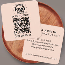 QR-Logotyp - Professionell - modern Rosa