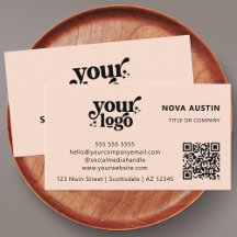 QR-Logotyp - Professionell - modern Rosa
