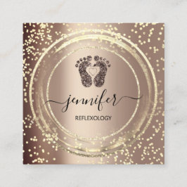 QR Logotyp Reflexology Foot Massage Feet Ro Fyrkantigt Visitkort