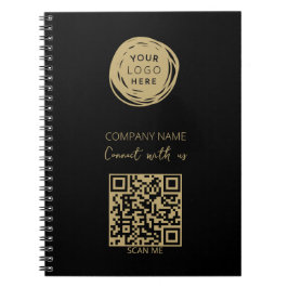 QR-Logotyp - svart, modern Anteckningsbok