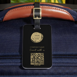 QR-Logotyp - svart, modern Bagagebricka