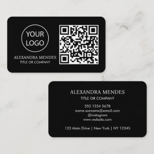 QR-Logotyp, svart, modern Professionell Visitkort