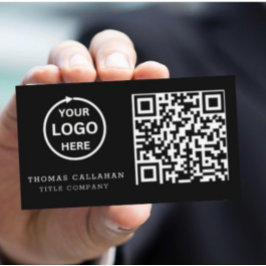 QR-Logotyp - svart, modern Professionell Visitkort