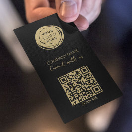 QR-Logotyp - svart, modern Visitkort