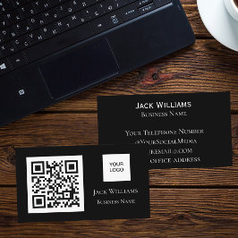 QR-Logotyp, svart Professionell, modern Visitkort