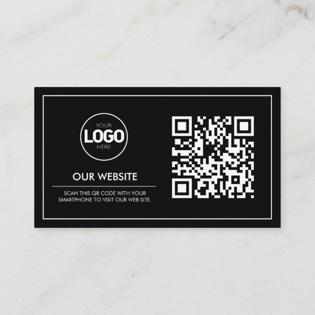 QR-Logotyp - visitkort | Modern minimalist (Baksida)