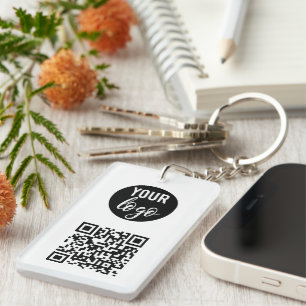 QR-Logotyp - vit minimalistisk vit - Business Whit